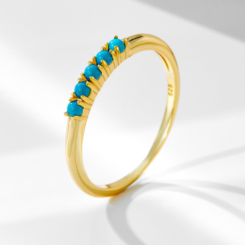 Genuine Turquoise 925 Sterling Silver Ring