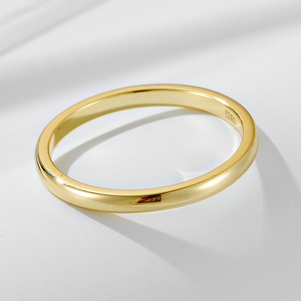 Classic Plain Band Ring in Gold-Plated Sterling Silver