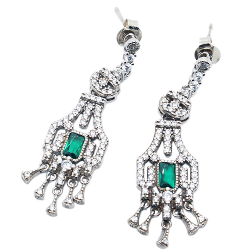 Sterling Silver Vintage Long Tassel Earrings for Women