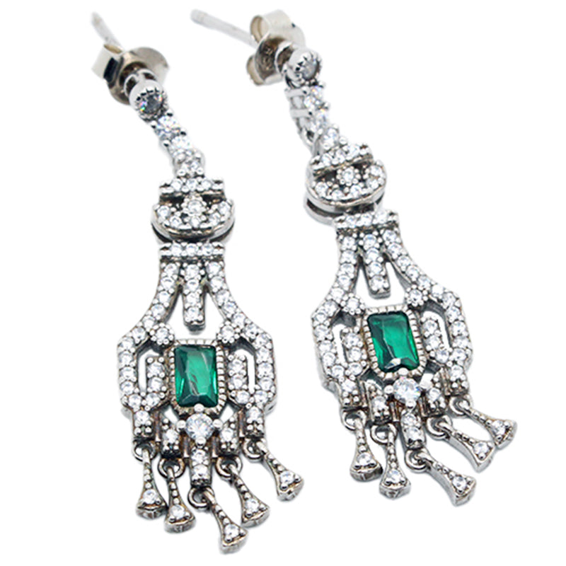 Sterling Silver Vintage Long Tassel Earrings for Women