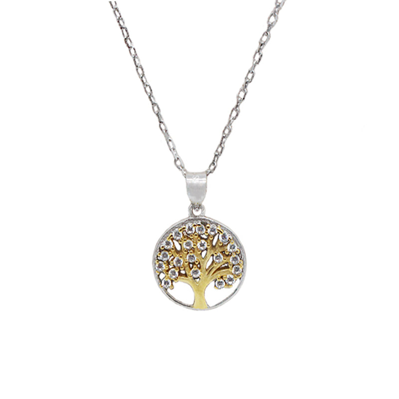 Collar del árbol de la vida en plata de ley 925