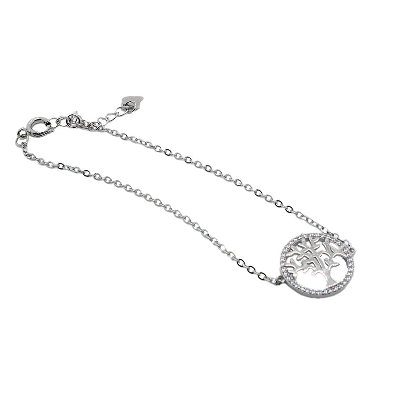 925 Sterling Silver Bracelet with Tree of Life Symbol