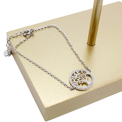 925 Sterling Silver Bracelet with Tree of Life Symbol
