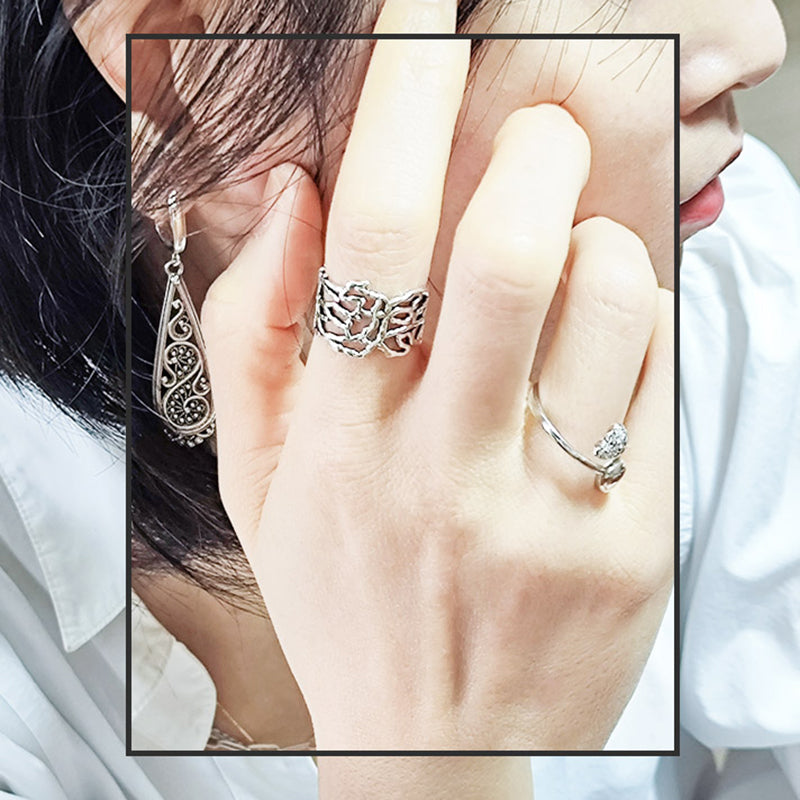 Geometric Line 925 Sterling Silver Ring